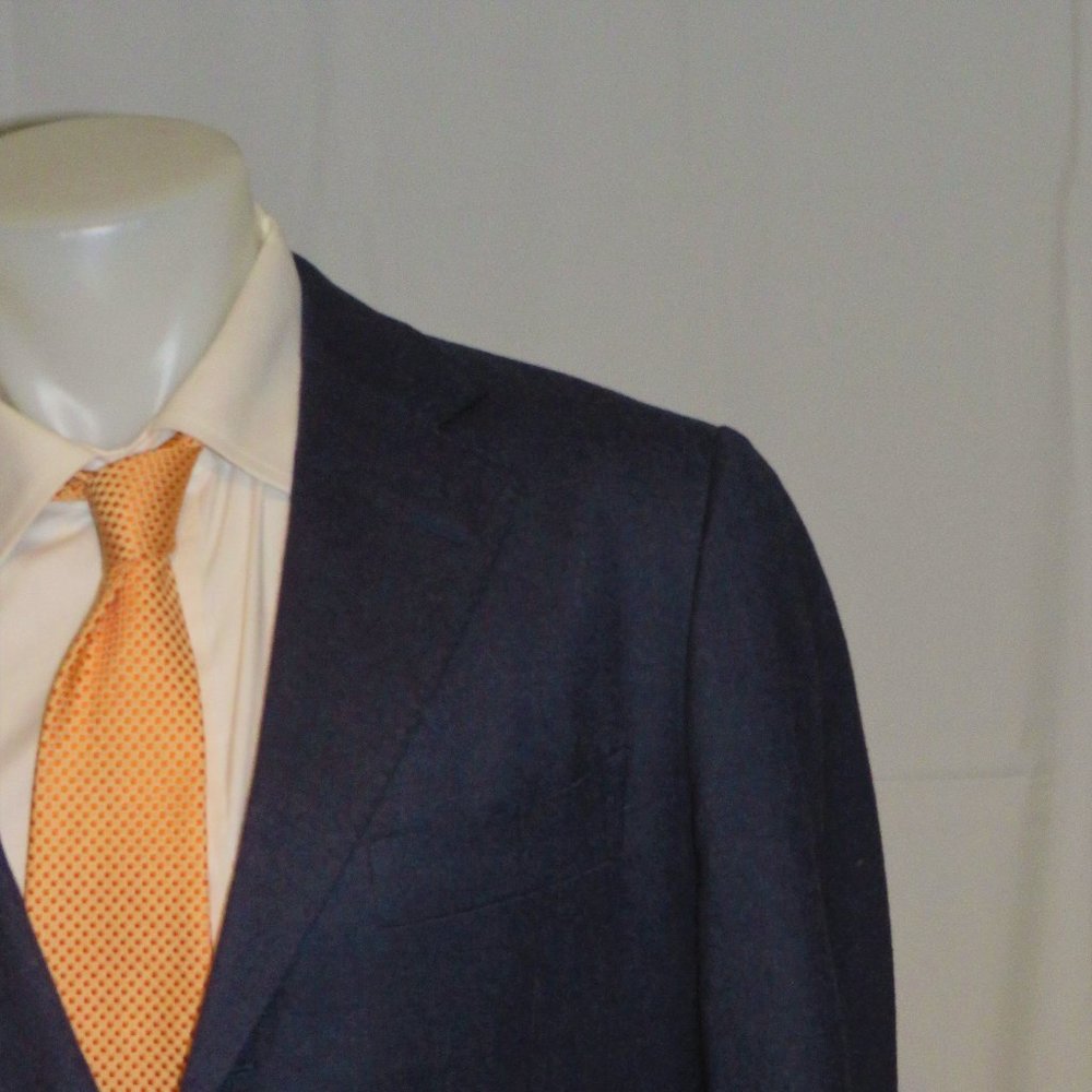 Suitsupply La Spalla Vitale Cashmere Blend Blue Plaid Sport Coat 44L